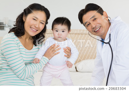 Portrait of doctor, mother and baby Portrait of doctor, mother and baby 20683304