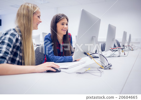 Students working on computer Students working on computer 20684665