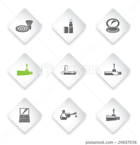 make-up products icons - Stock Illustration [20687036] - PIXTA