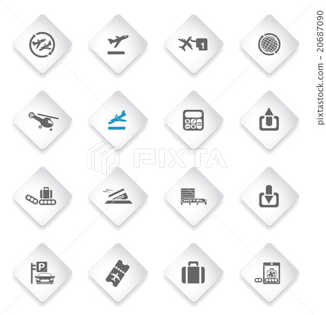 Airport icons set 20687090