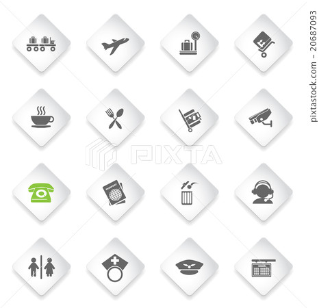 Airport icons set 20687093