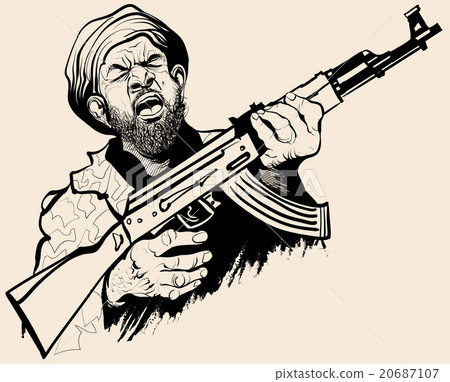 Caricature of a terrorist Caricature of a terrorist 20687107