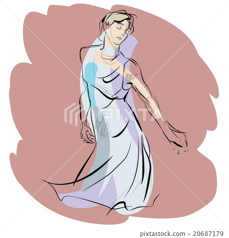 Woman dancing music vector illustration Woman dancing music vector illustration 20687179