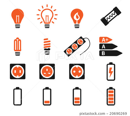 Electricity simply icons Electricity simply icons 20690269