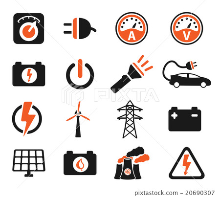 Electricity simply icons Electricity simply icons 20690307