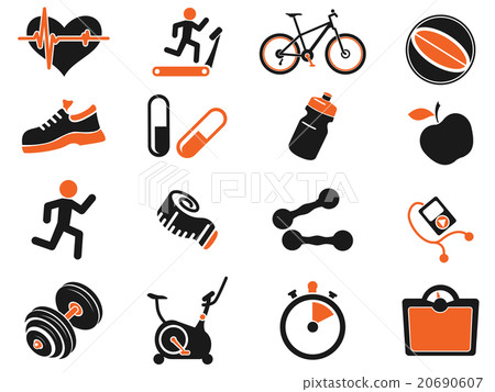 Set of icons on fitness. Set of icons on fitness. 20690607