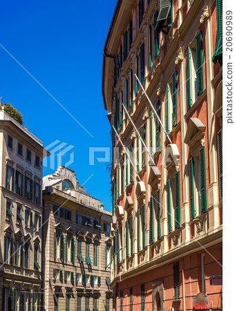 Buildings in the city center of Genoa - Italy 20690989