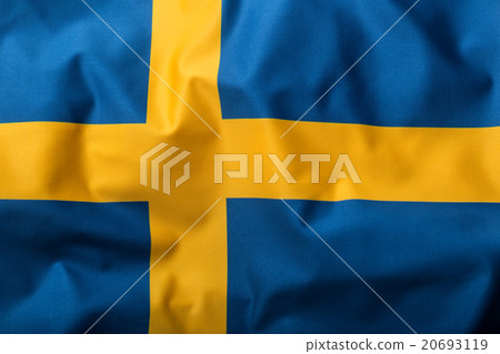 Flags of the Sweden and the European Union. 20693119