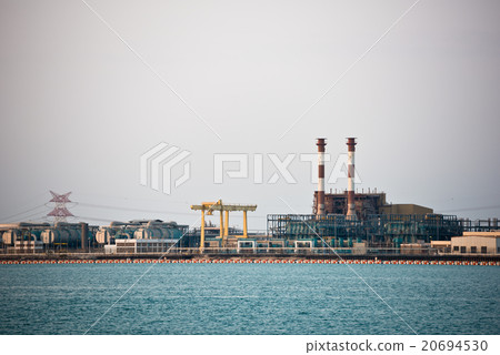 view of big oil refinery on a sky background view of big oil refinery on a sky background 20694530