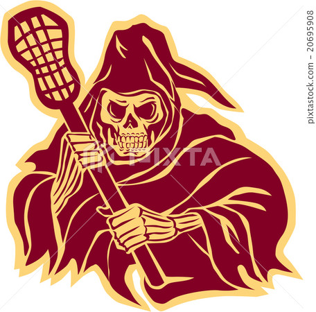 Grim Reaper Lacrosse Defense Pole Retro Grim Reaper Lacrosse Defense Pole Retro 20695908