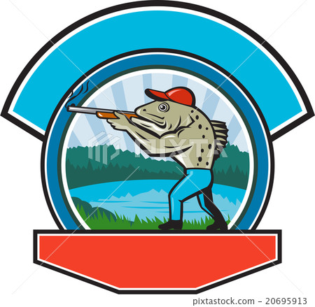 Sea Trout Hunter Shooting Circle Retro Sea Trout Hunter Shooting Circle Retro 20695913