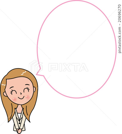 Female smiling voice callout speech text suit girl Female smiling voice callout speech text suit girl 20696270