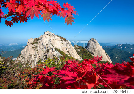 Baegundae peak and Bukhansan mountains in korea. 20696433