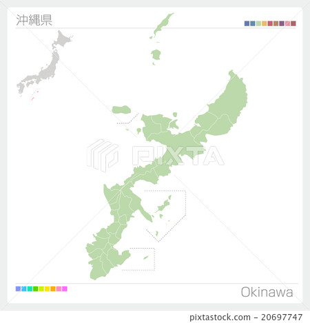 Map of Okinawa Prefecture - Stock Illustration [20697747] - PIXTA