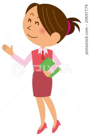 OL whole body illustration "Guide with file" 20697779