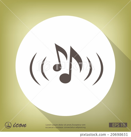 Pictograph of music note 20698631