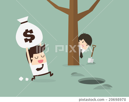 Trap. businessman being robbed Trap. businessman being robbed 20698978