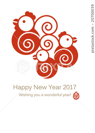 rooster, new year's card, chicken 20700039