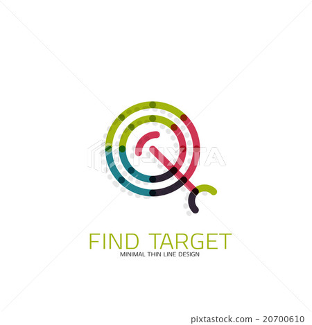 Vector thin line design logo magnifying glass Vector thin line design logo magnifying glass 20700610