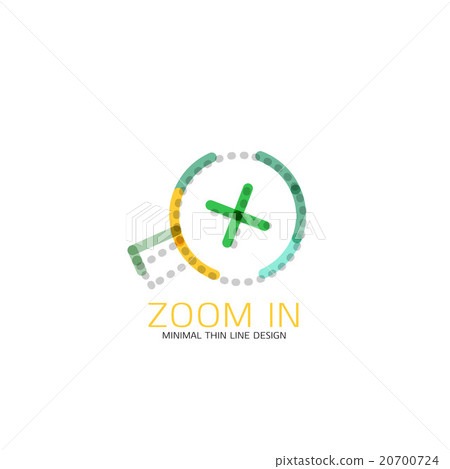 Vector thin line design logo magnifying glass Vector thin line design logo magnifying glass 20700724