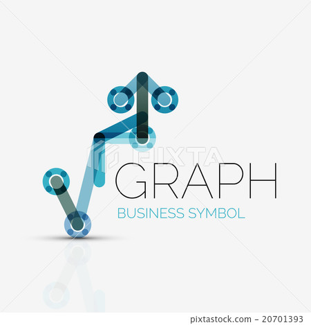 Abstract logo idea, linear chart or graph 20701393