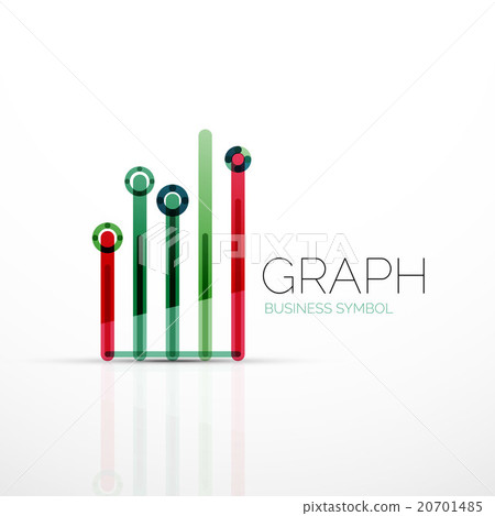 Abstract logo idea, linear chart or graph Abstract logo idea, linear chart or graph 20701485