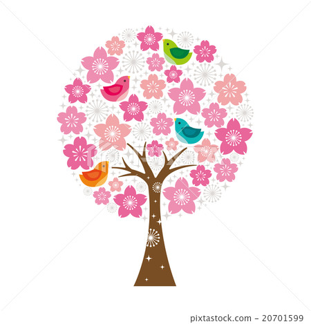 Birds and cherry trees 20701599