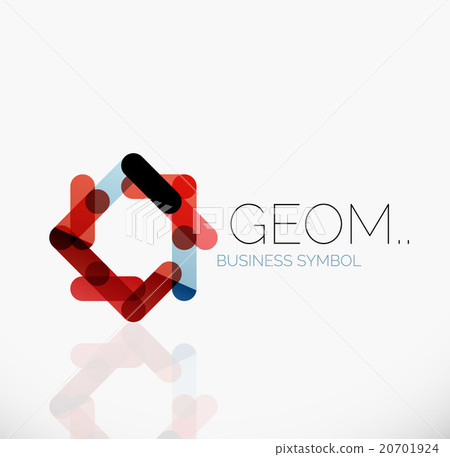 Logo, linear abstract geometric icon 20701924