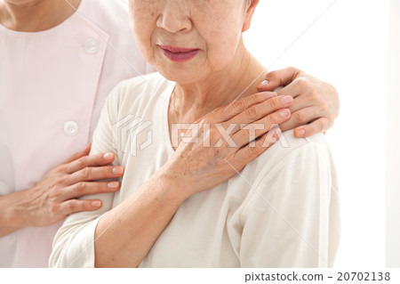 Elderly people and caregivers labor hands 20702138