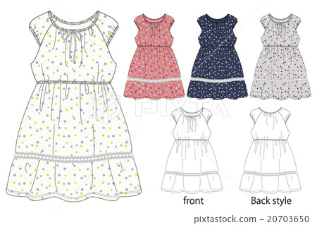 夏天禮服/掛衣架例證/與色彩設計 20703650