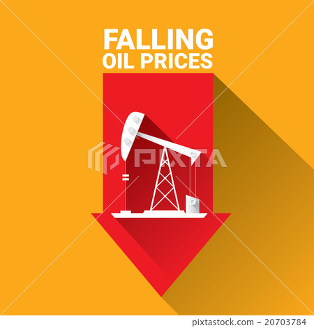 Oil price falling down graph illustration. vector Oil price falling down graph illustration. vector 20703784