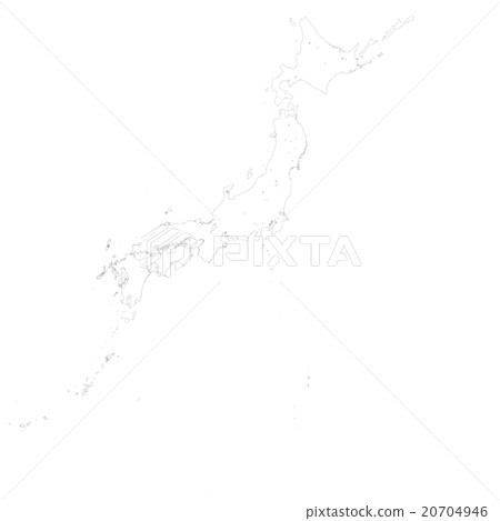 Japan Map Line - Stock Illustration [20704946] - PIXTA