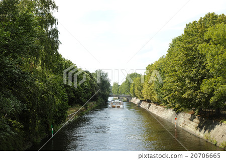 Canal and sightseeing ship in Europe Canal and sightseeing ship in Europe 20706665