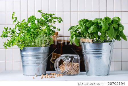 Herbs and checkpeas 20709194