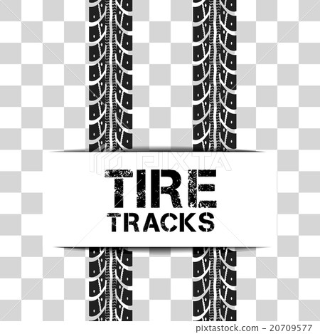 Tire tracks vector 20709577