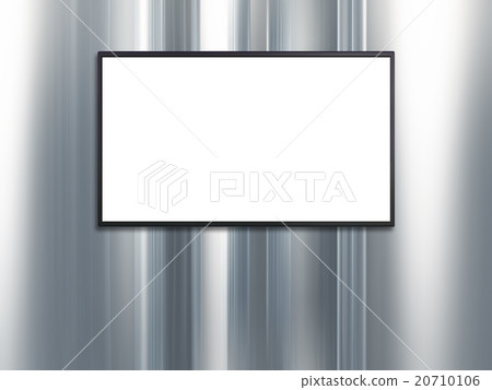 blank wide screen TV with platinum wall background blank wide screen TV with platinum wall background 20710106