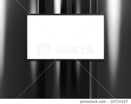 blank wide screen TV with platinum wall white 20710107