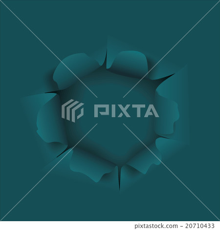 Paper sheet with ragged hole for your design. 20710433