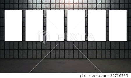 advertisement display on street wall 20710785