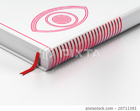 Privacy concept: closed book, Eye on white Privacy concept: closed book, Eye on white 20711391