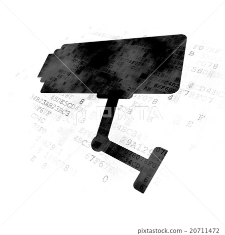 Privacy concept: Cctv Camera on Digital background Privacy concept: Cctv Camera on Digital background 20711472