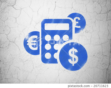 Business concept: Calculator on wall background Business concept: Calculator on wall background 20711623