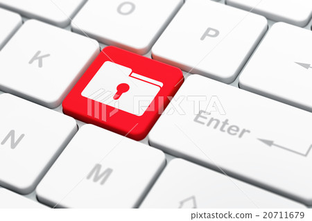 Business concept: Folder With Keyhole on computer Business concept: Folder With Keyhole on computer 20711679