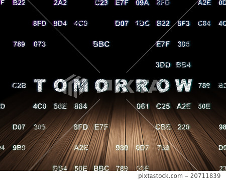 Time concept: Tomorrow in grunge dark room 20711839
