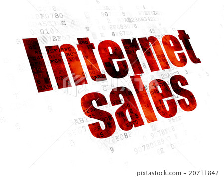 Marketing concept: Internet Sales on Digital Marketing concept: Internet Sales on Digital 20711842