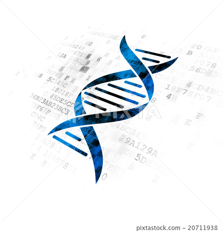 Science concept: DNA on Digital background Science concept: DNA on Digital background 20711938