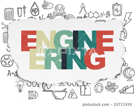 Science concept: Engineering on Torn Paper 20711939