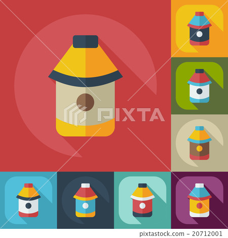 Flat modern design with shadow icons Cossack 20712001