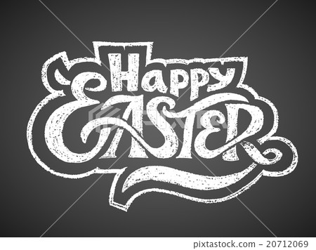 Happy Easter. Chalk Lettering 20712069