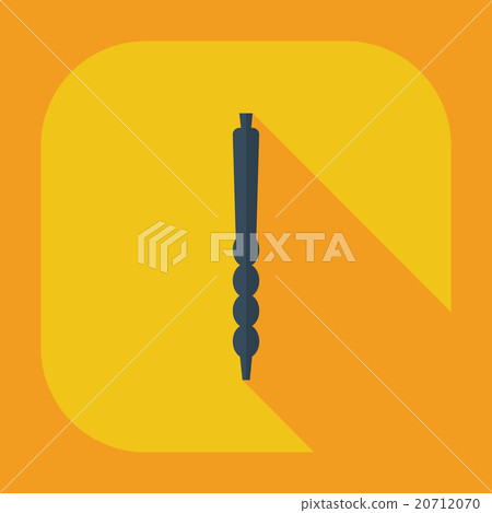 Flat modern design with shadow icons parts hookah 20712070